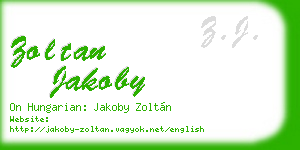 zoltan jakoby business card